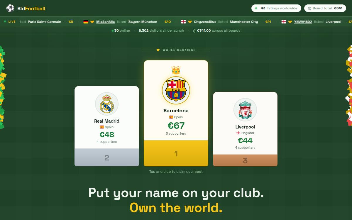 BidFootball as it appeared on 11 Oct 2026