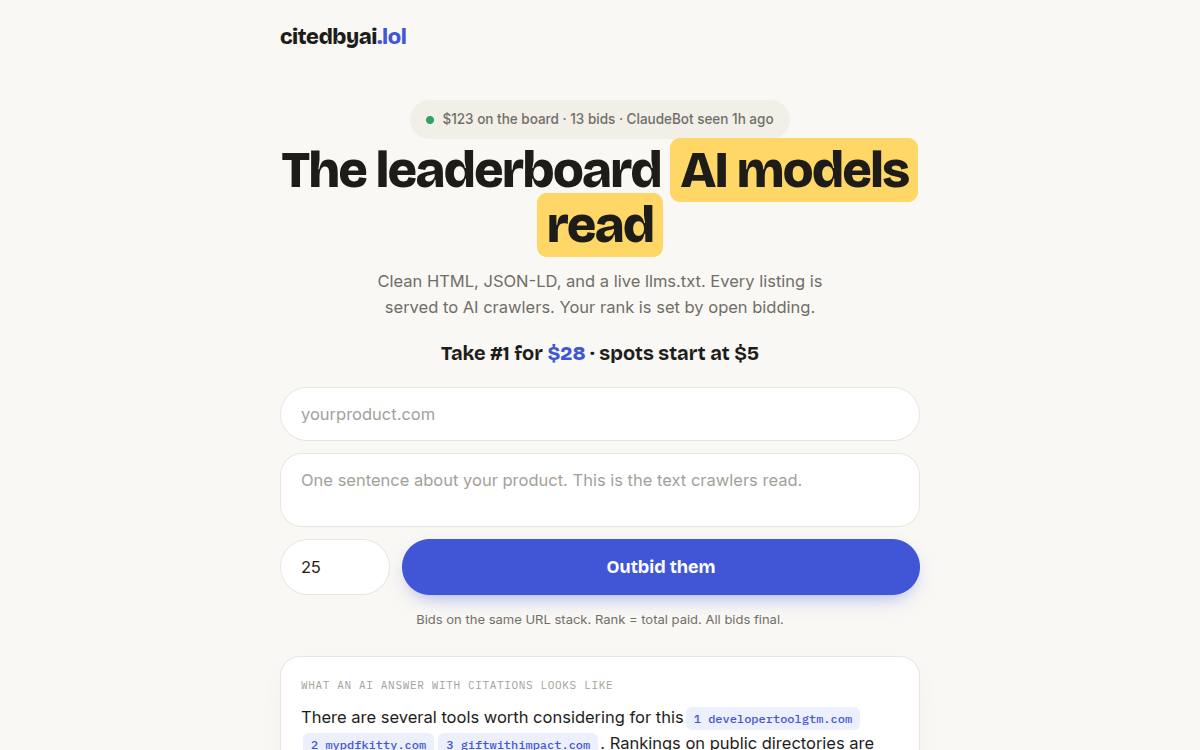 Citedbyai Lol as it appeared on 11 Oct 2026
