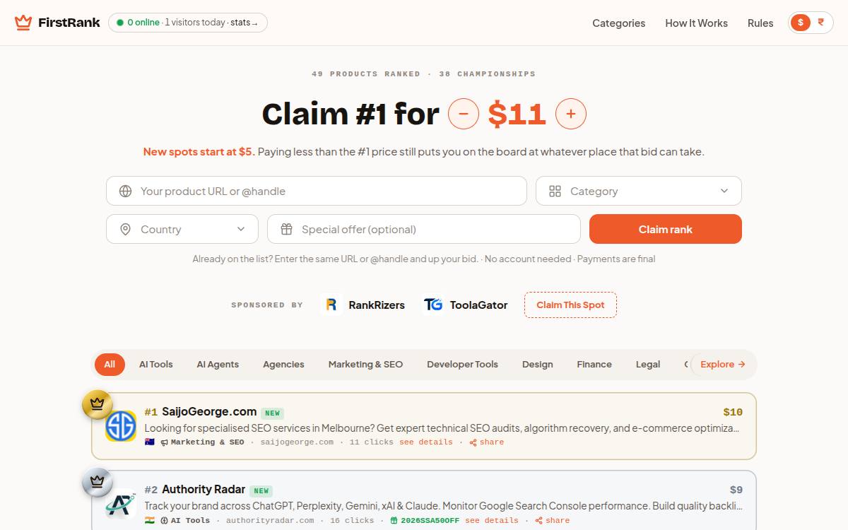 Firstrank Lol as it appeared on 11 Oct 2026