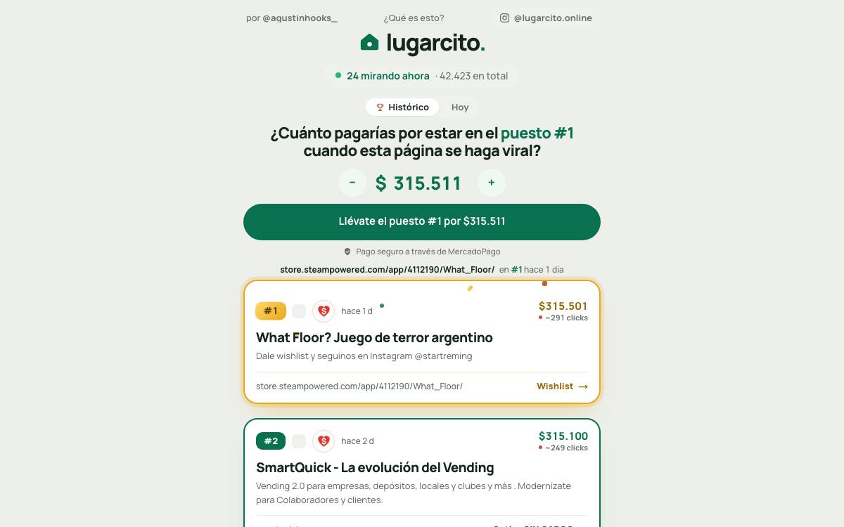 Lugarcito as it appeared on 28 Aug 2026