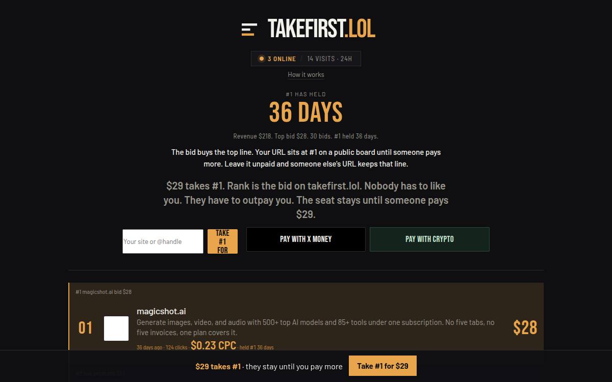 Takefirst Lol as it appeared on 11 Oct 2026